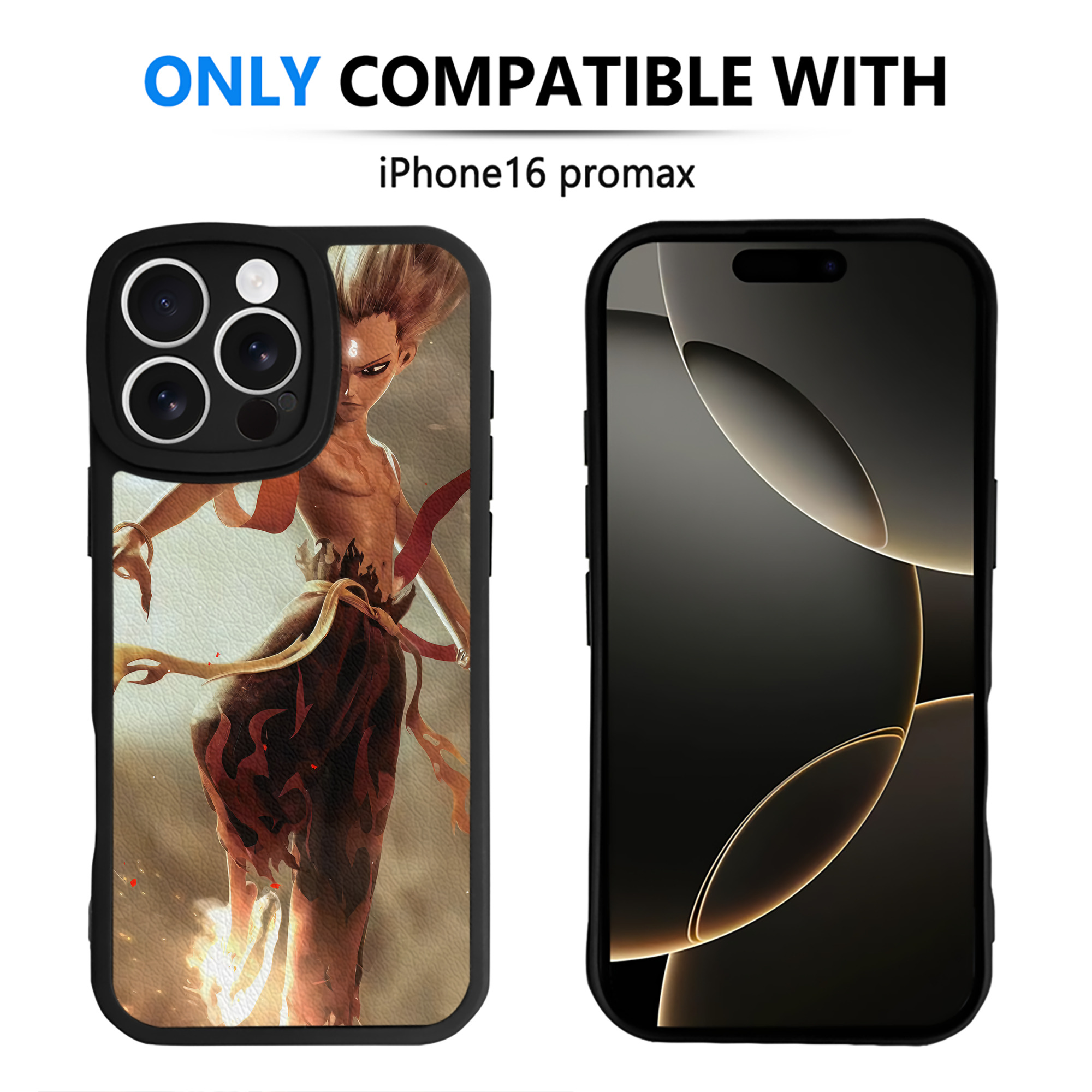 （画像用） Ne Zha 2 ナタ 魔童の大暴れ 【iPhone 16シリーズ対応】シリコンスマホケース（レザー調） 材質：シリコン